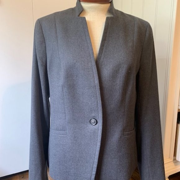 Talbot's Italian Wool Gray Suit - Jacket and Skirt - Picture 1 of 8